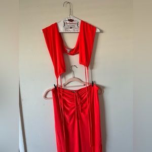 Matching Set Orange Red XL